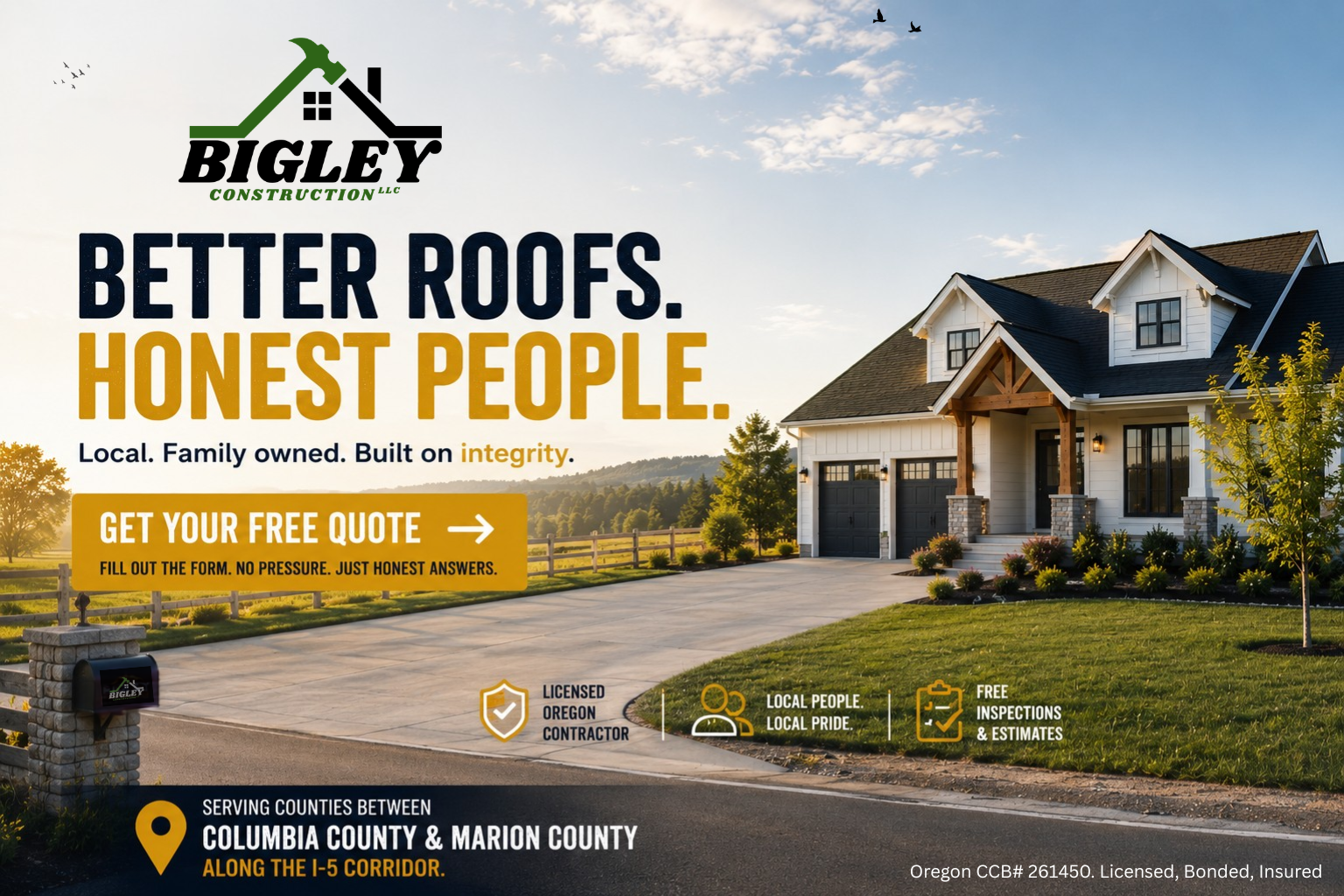 Buy a roof, get a half cow. Qualifying full roof replacements come with your choice of reward: half beef, guided fishing trip, $1,500 cruise credit, $1,500 outdoor gear credit, or $1,500 cash discount.